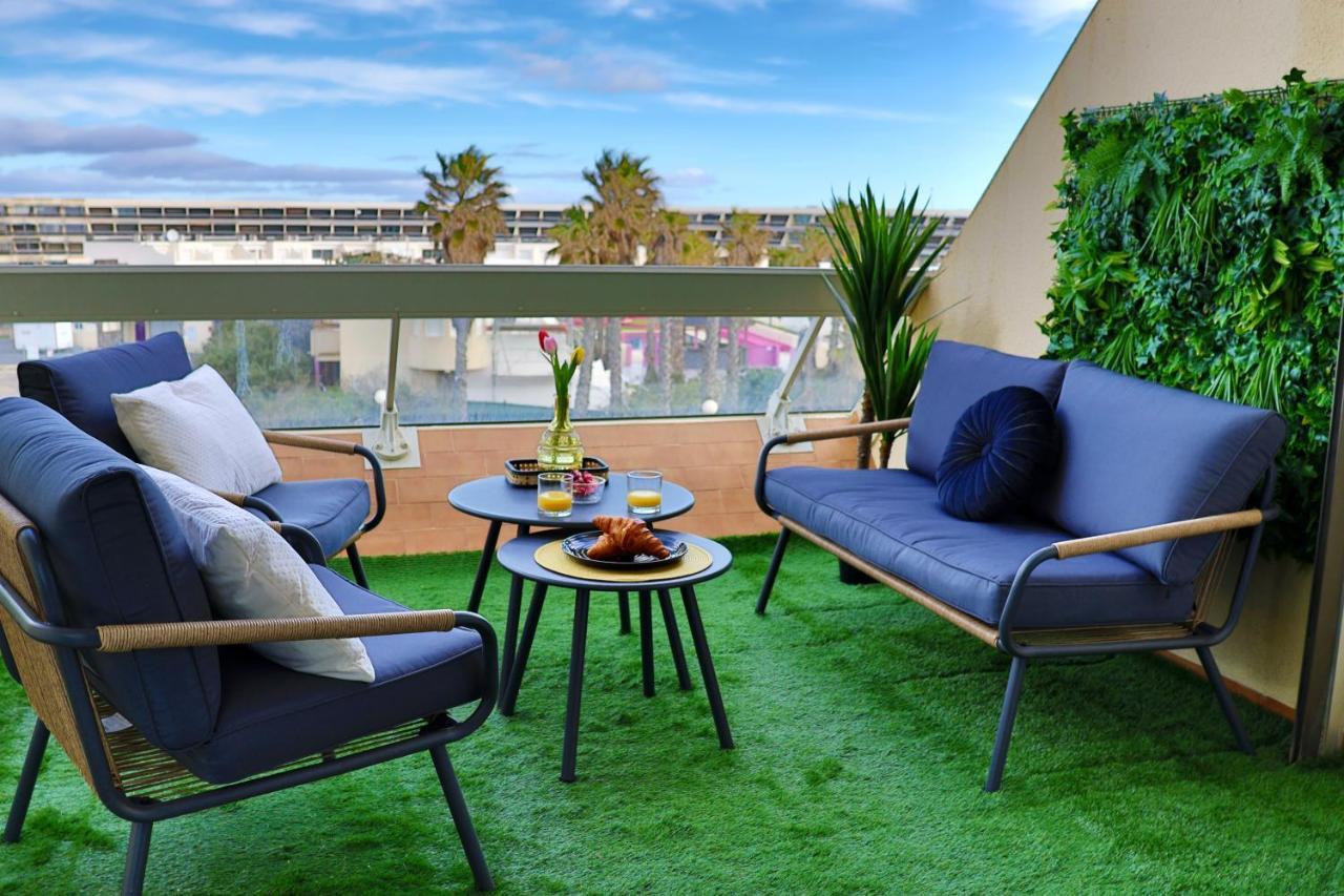 'Cap Confession' - Naturiste - Sea View - Beach - Parking -Air Conditionaire Agde Luaran gambar